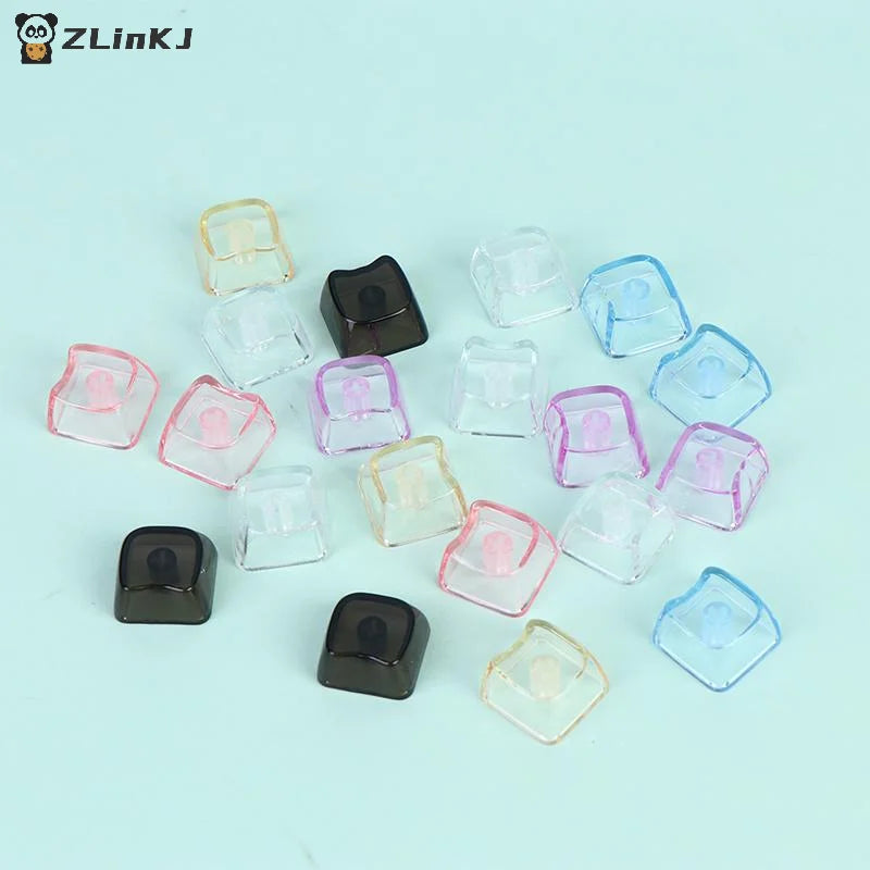 10 Cute Cat Shaped Transparent Keycaps PBT 1U Blank Key Caps MAO Zpaxo
