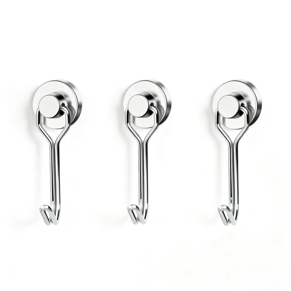 Heavy-duty Magnetic Hooks Multi-purpose Round Hanger Door Fridge No Zpaxo hook-3pcs