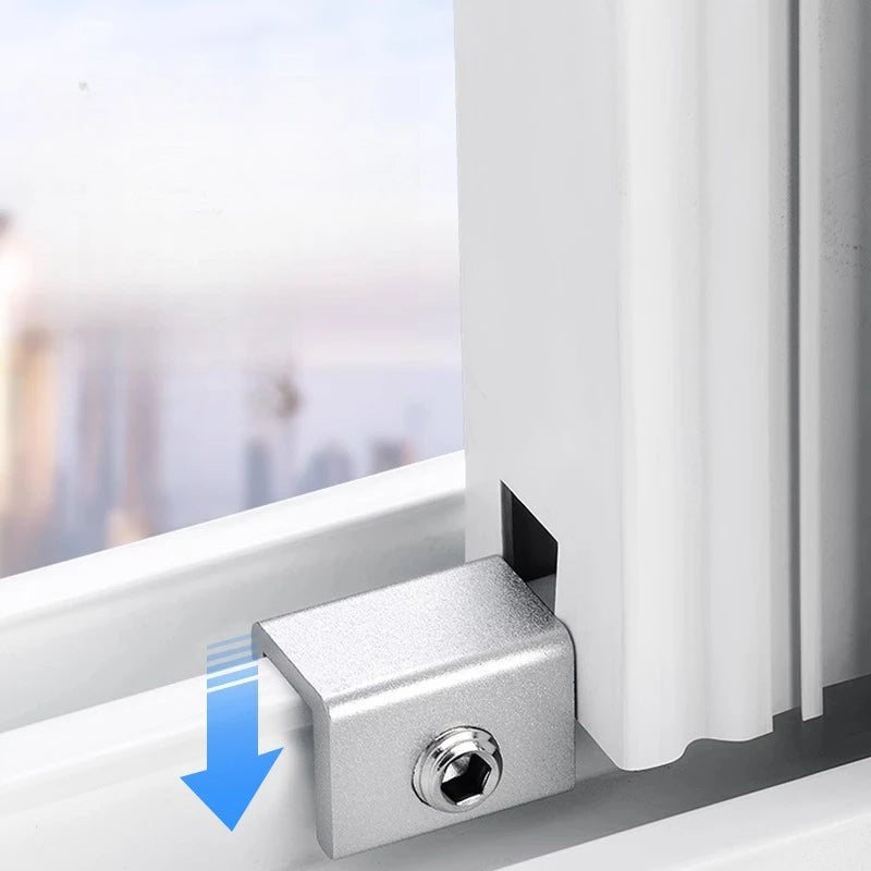 Child Protection Baby Safety Adjustable Sliding Window Locks Stop Aluminum Alloy Security Lock With Keys Safety Window Lock Zpaxo