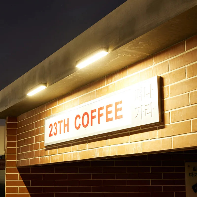 Solar Billboard Lights， Led White/Warm Wall Garden Lamp ，Waterproof IP65 ，for Address Sign Lights Open House Signs Solar Light Zpaxo Black-4000K China Mainland