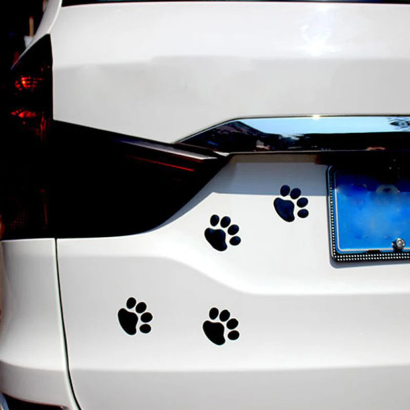 3D Paw Print Car Sticker – Dog & Cat Foot Decal Sheet
