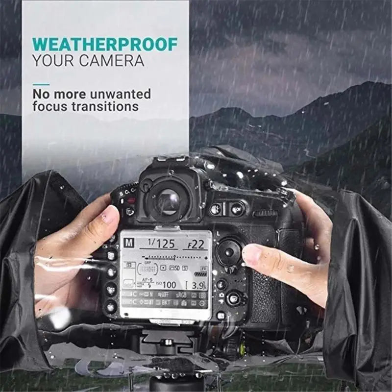 652F Clear View Camera Rain Cover Waterproof Nylons Material Elastics Band Secure For Hiking Action Photography Outdoor Zpaxo CN