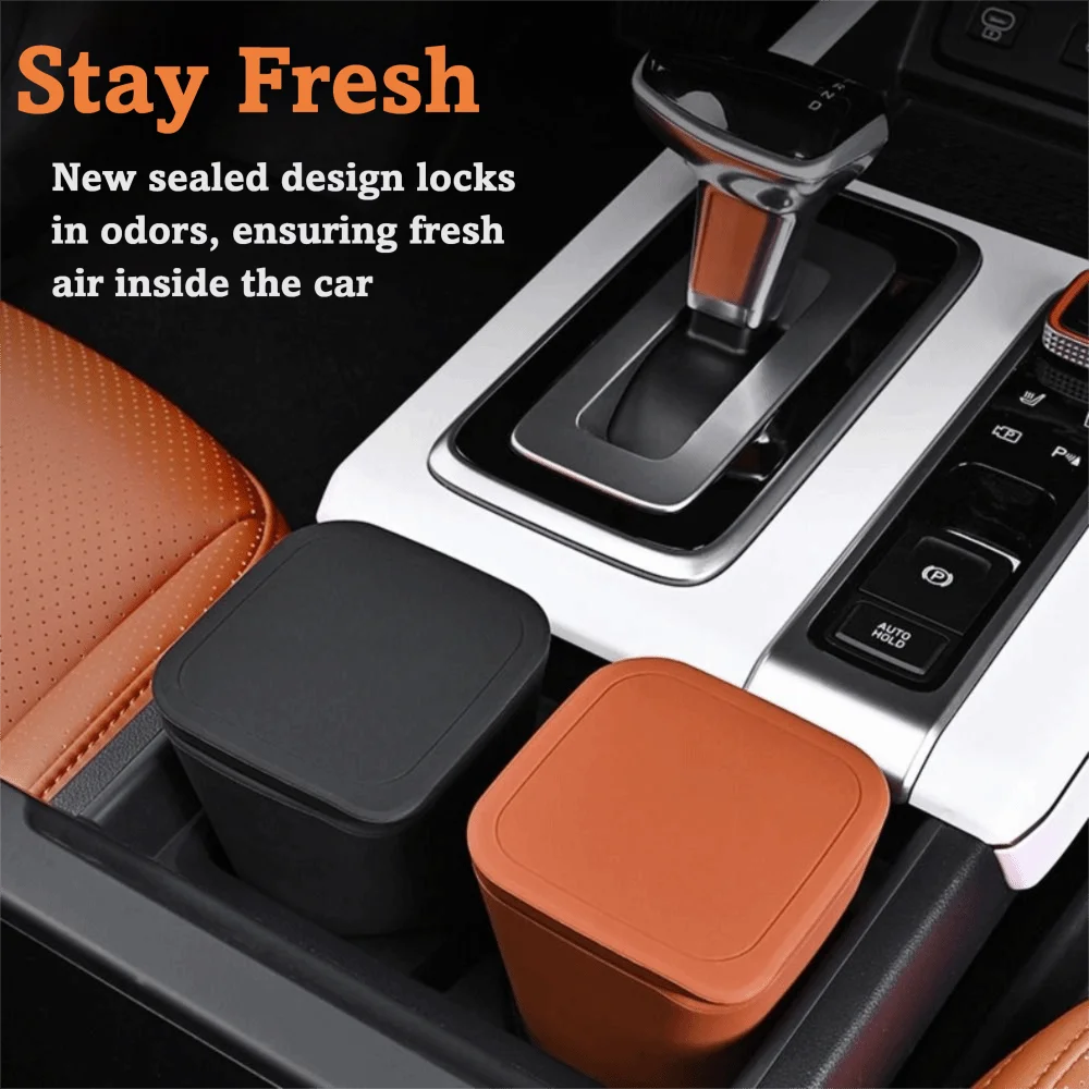 Silicone Material Car Trash Bin Sealed Design Odor-proof Garbage Cup Zpaxo