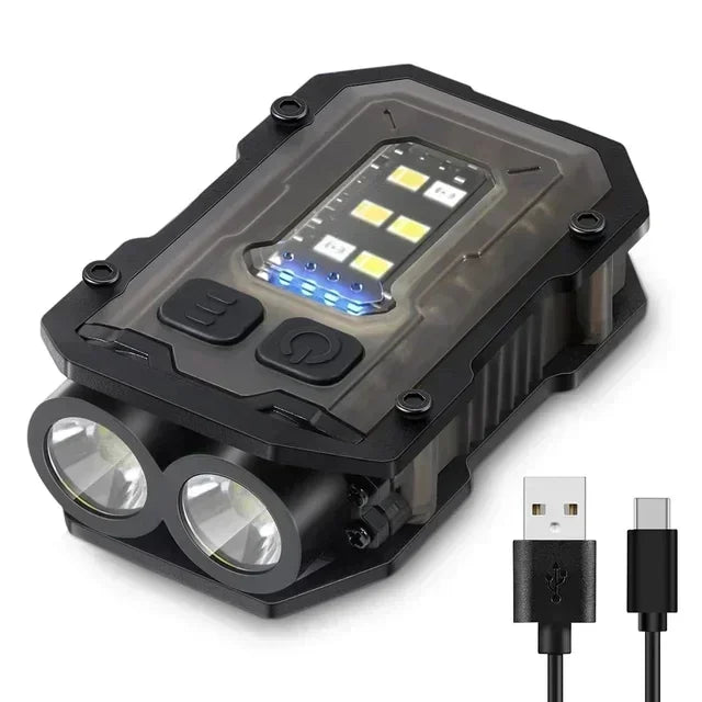 KDULIT Mini EDC Keychain Flashlight – 8-Mode Magnetic COB LED Torch