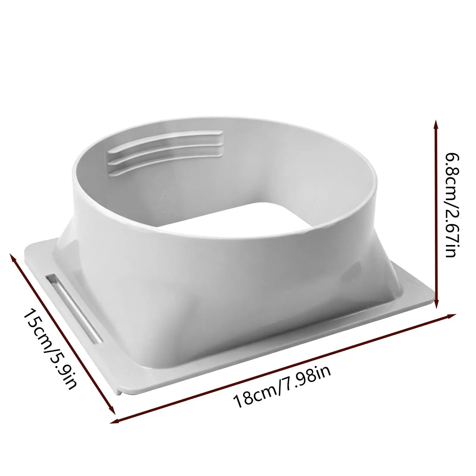 Portable AC Exhaust Hose Coupler Universal Square ABS Interface
