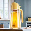 2in1 500ml Oil Sprayer Oil Spray Bottle Oil Tank BBQ Kitchen Baking BBQ Picnic Kitchen Tools for Businesses Zpaxo Yellow-500ml