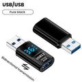 USB 3.2 Digital Display Adapter 10Gbps – USB-A to USB-C USB Adapter Zpaxo USB to USB BK