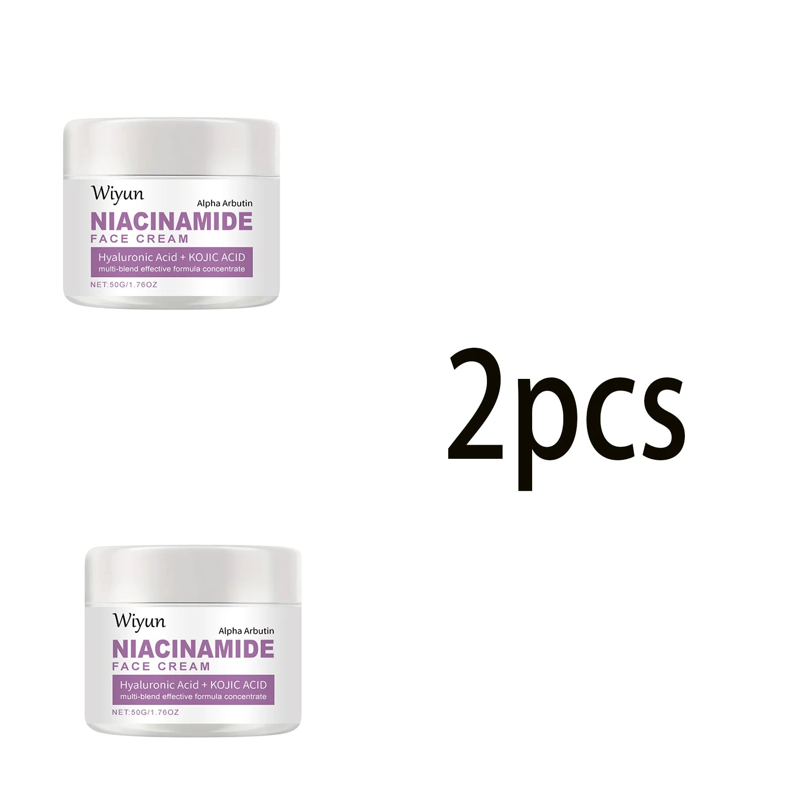 WIYUN Niacinamide Cream – Fade Dark Spots & Brighten Skin 50g Brightening Face Cream Zpaxo 50gx2boed