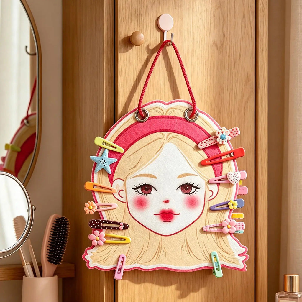 Hair Clip Holder Wall Mounted Organizer Girls Sunglasses Storing Rack
