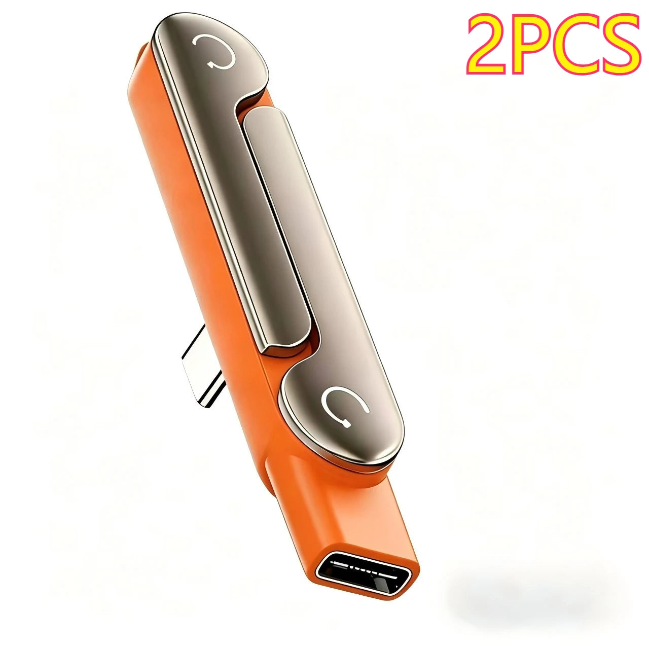2-in-1 Fast Charging Cord Side Charging Portable Charging Phone Stand with 240W Charging Support and Foldable Mounting Stand Zpaxo Orange-2PCS
