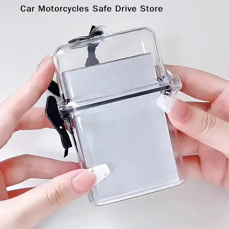 CMTransparent Storage Box Rope Waterproof Square Photocard Holder