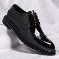 Glossy Patent Leather Brogue Perforated Carved Formal Dress Shoes Zpaxo 7860 Black 38 China Mainland