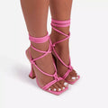 Designer Women Sandals 2026 New Fashionable Sexy Sandals Cross Belt Stiletto Shoes Elegant Banquet Party High Heels Shoes Women Zpaxo Rosy Red 36