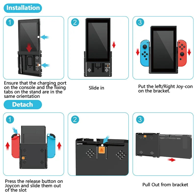 Grip Flip Vertical Bracket Nin-tendo Switch OLED Game Console