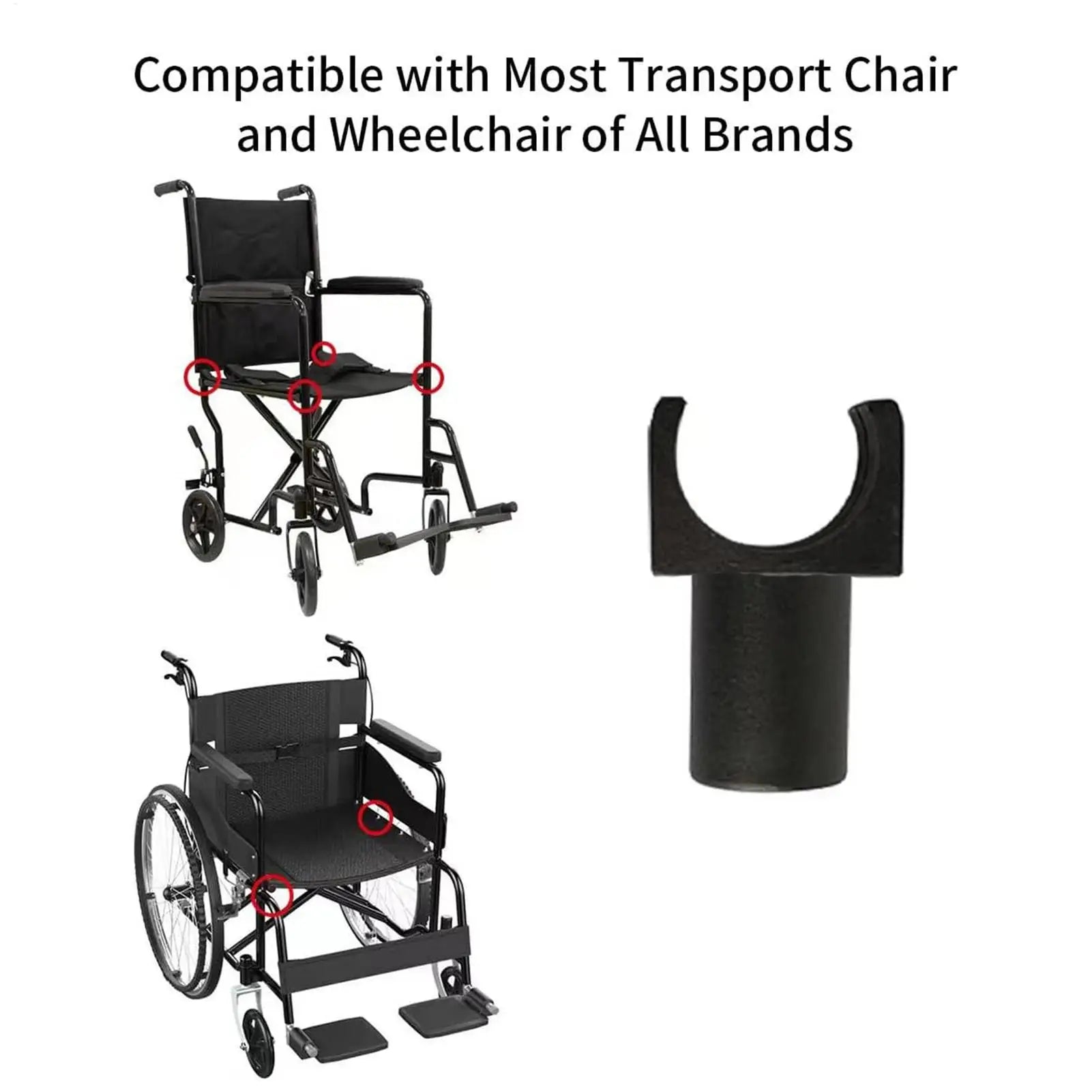 Plastics Wheelchair Seat Rail Guide Auxiliary U-shaped Slider Smooth