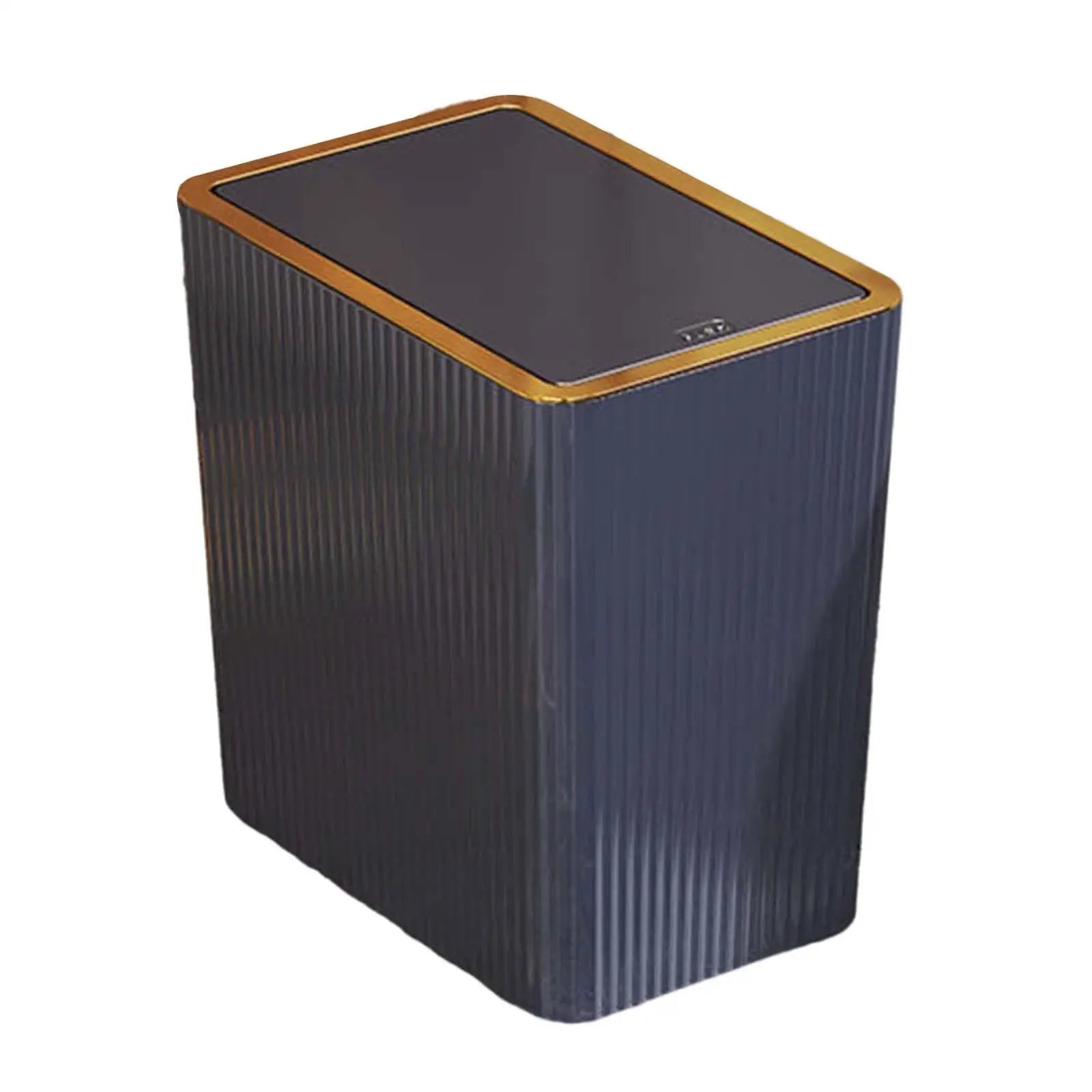 Kitchen Wastebasket with Press Type Lid Rubbish Container Slim Narrow Garbage Can for Sunroom Garage Study Living Zpaxo 12L Blue