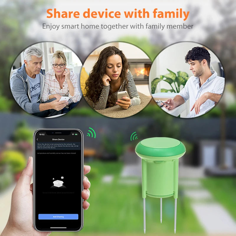 ZigBee 3.0 Soil Sensor Temperature And Moisture Detection Outdoor Waterproof AA Battery Powered Tuya Smart Life Remote Control Zpaxo