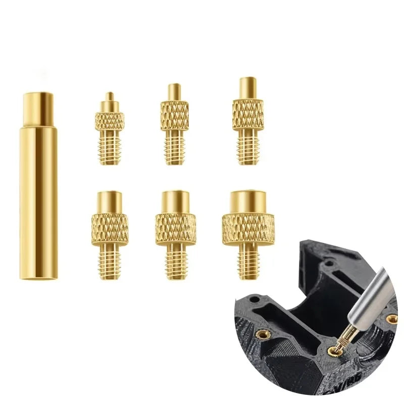 Heat Insert Nut Iron Tip M2 M3 M4 M5 M6 M8 Brass Thread Embedded