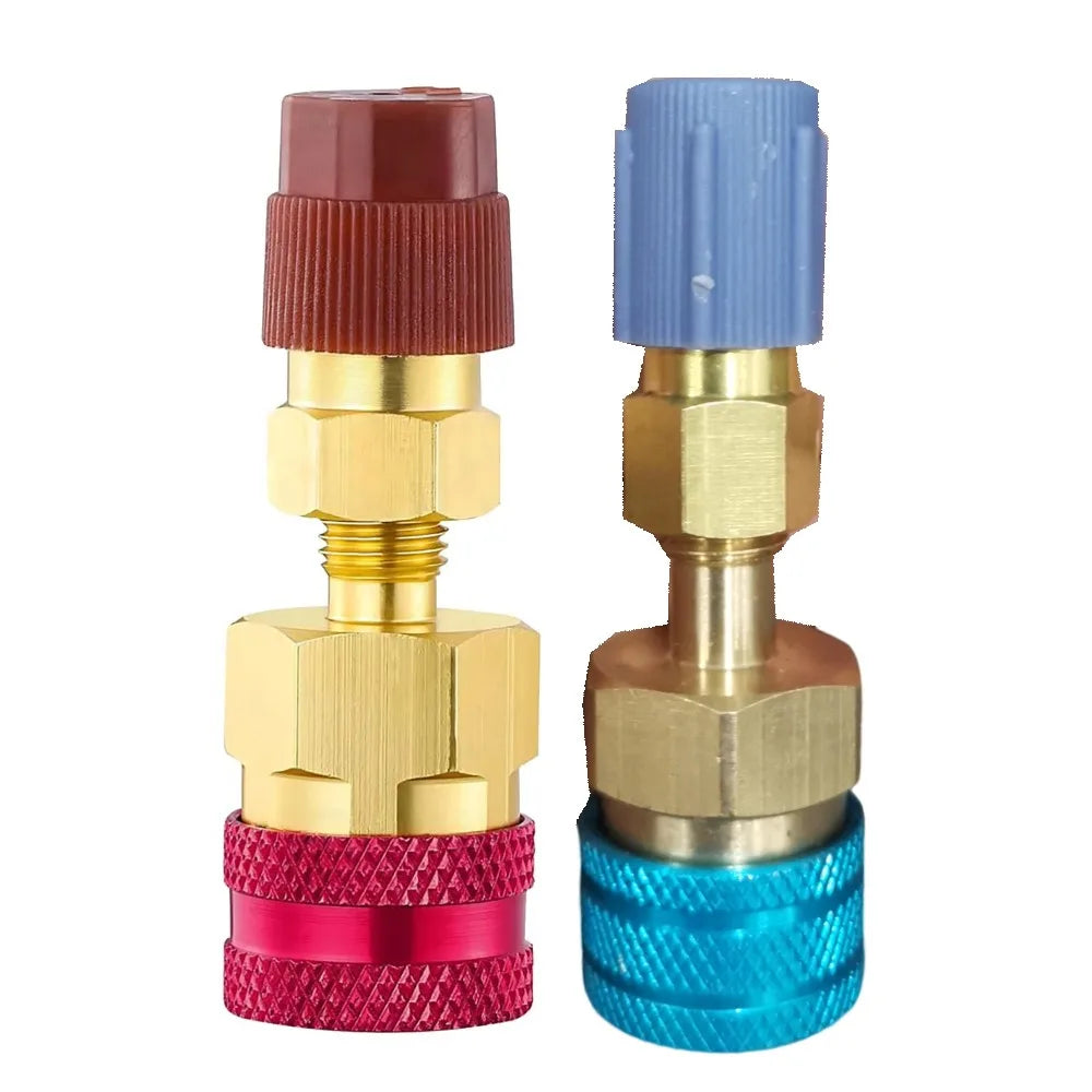 1 Low Side R1234YF Quick Coupler Adapter Prevent Leakage Auto Off Zpaxo -High-Low Pressure