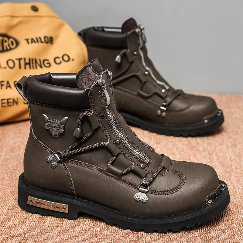Men Boots Winter Slippers Warm Shoes Waterproof Non-slip Plush