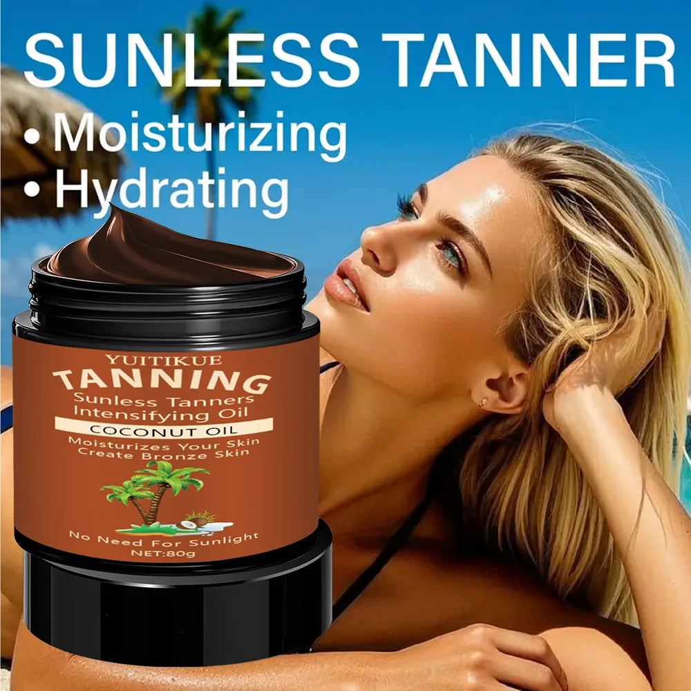 YUITIKUE Sunless Self Tanning Cream | Natural Glow Bronzer 80g Self Tanning Cream Zpaxo