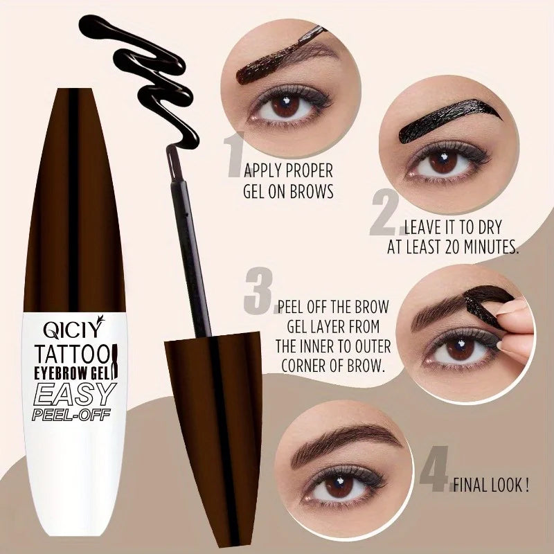 3D Peel-off Eyebrow Gel Tint Waterproof Lasting Non Smudge Eyeliner Pen Natural Liquid Brow Tattoo Dying Cream Makeup Zpaxo