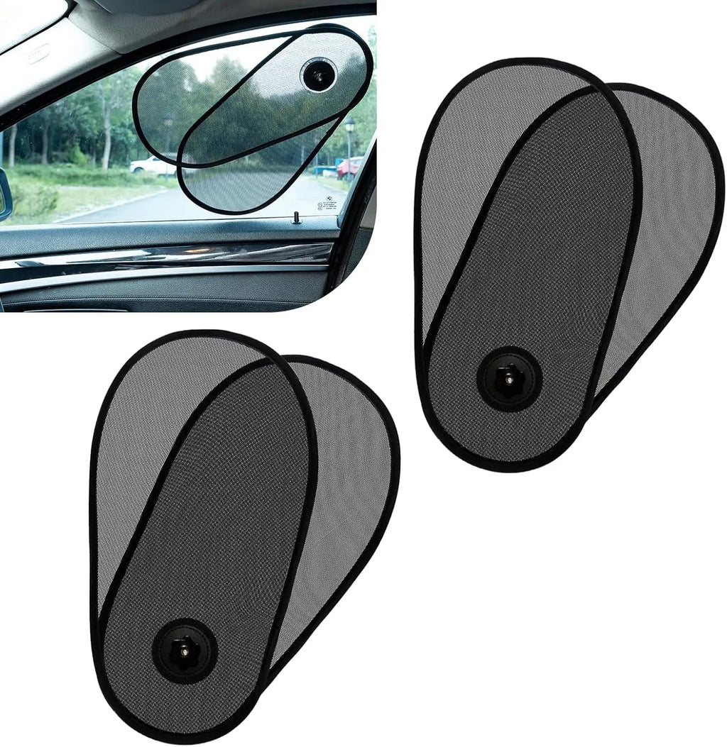 Breathable Mesh Car Window Shade – UV Sun Blocker + Suction Cups