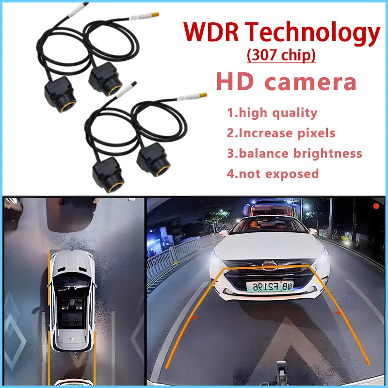 AHD1080P AHD720P 3D 360 Panoramic Car Camera Rear+front+side