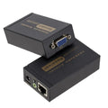 VGA RJ45 100M Video Audio Extender Signal Amplifier Cat5 6 Zpaxo -With US Plug