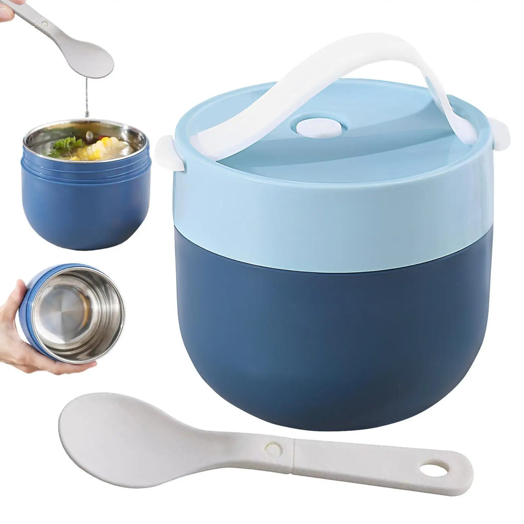 Soup Lunch Containers Food Bowl Spoon Microwave Safe Insulated