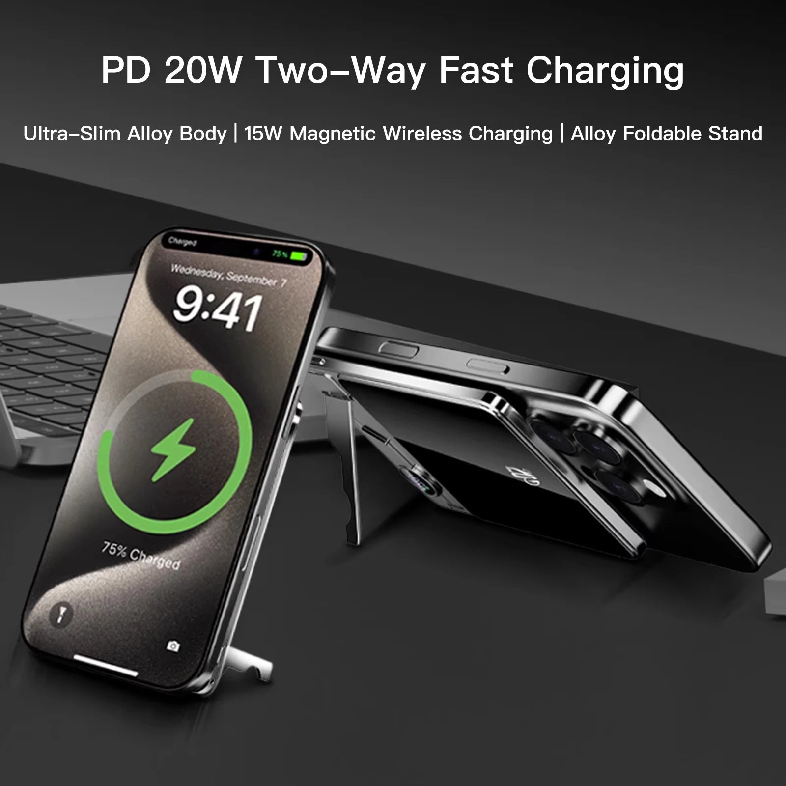 10000mAh Ultra Slim Power Bank Magsafe Magnetic Wireless 20W Fast Zpaxo