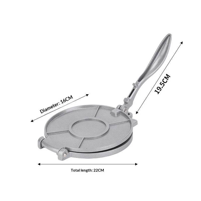 Aluminum Alloy Tortilla Press – Tortilla & Dumpling Skin Maker Tortilla Press Zpaxo Silver S