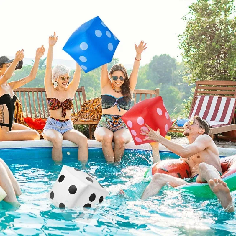 Giant PVC Inflatable Dice Game Toy Party Fun Interactive Number Cube