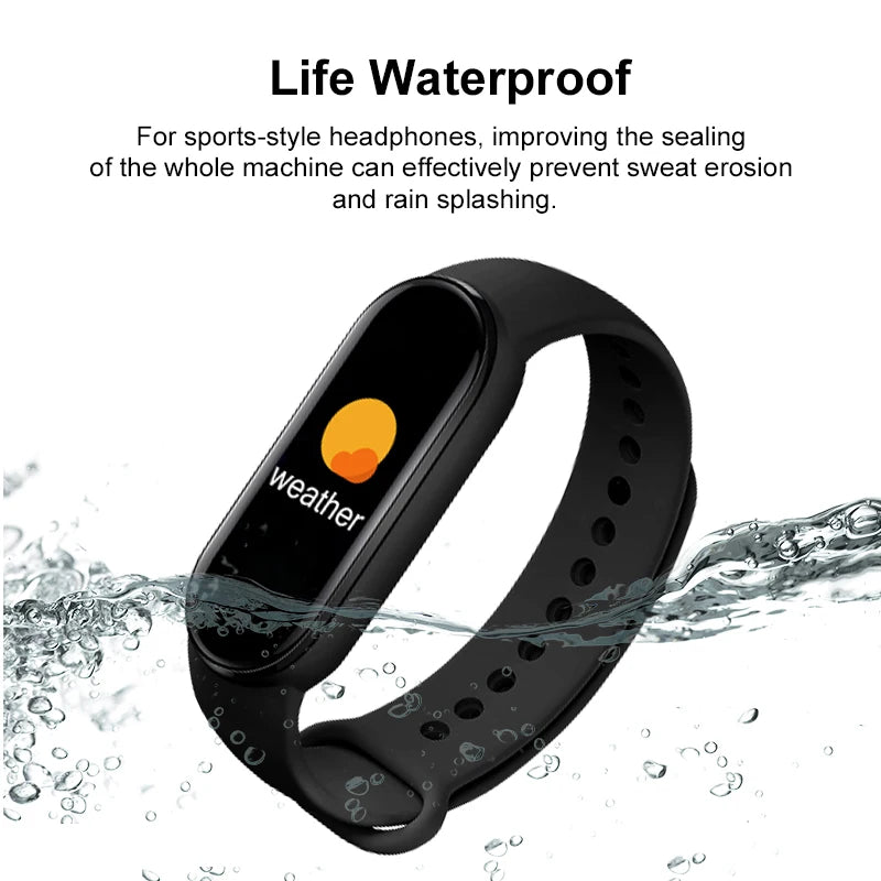 M6 Smart Watch Men's Women's Multi-function Watches Fitness Bracelet Tracker Heart Rate Monitor Waterproof Sport Smartwatch Band Zpaxo