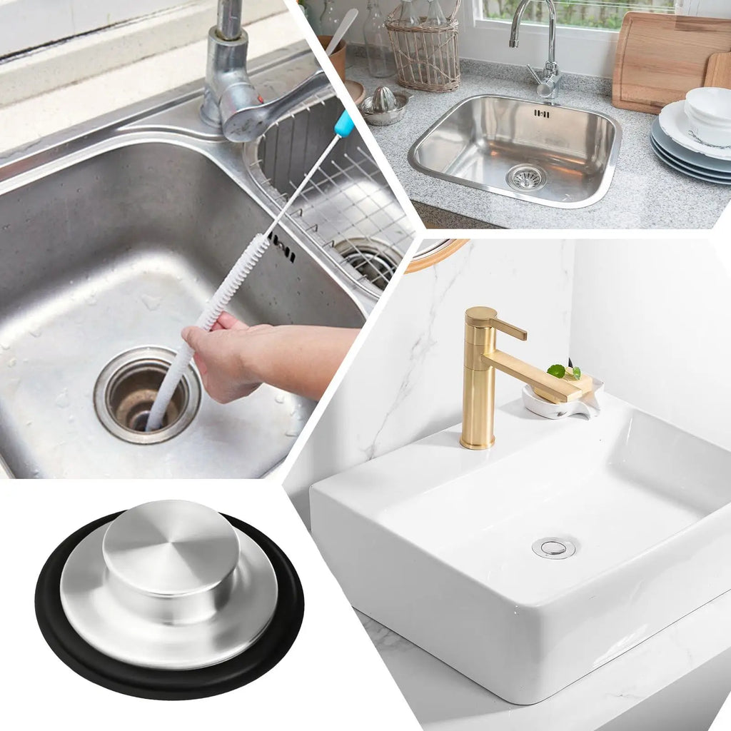 Stainless Steel Sink Drain Stopper Garbage Disposal Plug Seal Cover