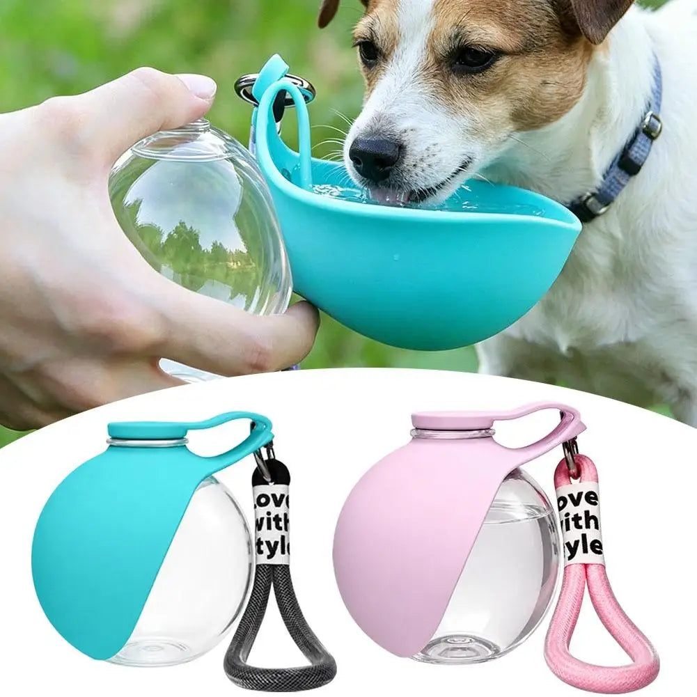 Silicone Dog Bowl Leak-proof 2-in-1 Portable Dog Water Bottle for Outdoor Activities Like Walking Compact Travel Pet Feeding Zpaxo
