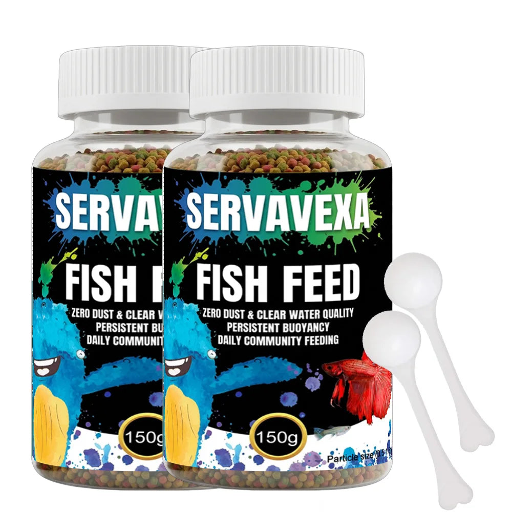 60g/150g Small Tropical Fish Food 0.5-1.5mm Micro Pellets Clear Water Zero Dust Aquarium Nutrition Feed for Guppy Tetra Betta Zpaxo 300G
