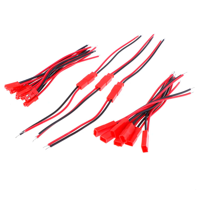 20pcs 2 Pin connector male female jst plug cable 22 awg wire for rc battery Zpaxo