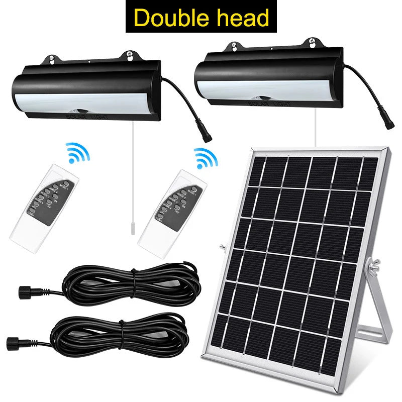 Solar Pendant Lights Outside Waterproof Garden Outdoor Lamp Motion Zpaxo Double head Warm White China Mainland
