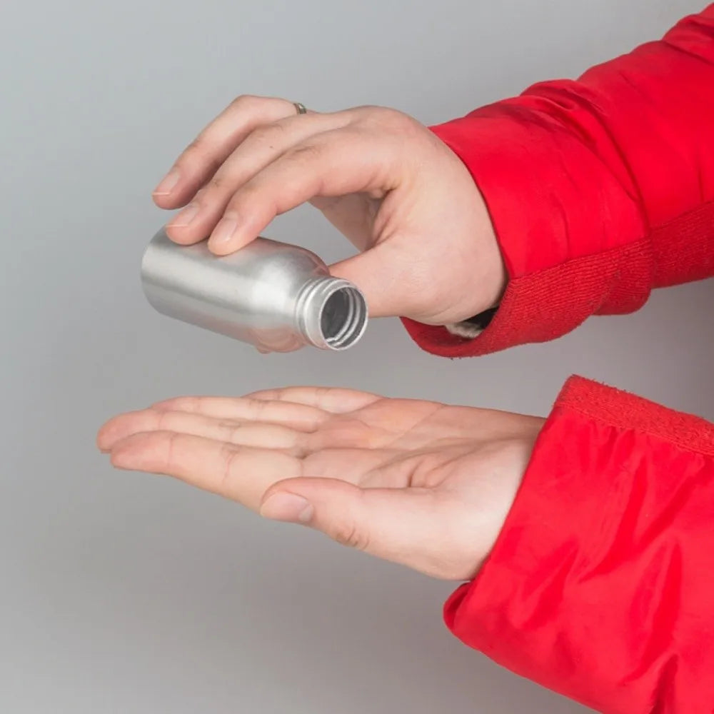 Aluminum Bottle Screw Cap Reusable Silver Cans Empty Refillable Zpaxo