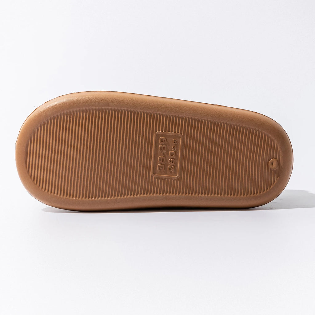 Non-slip Winter Slippers Men Fleece-lined Thermal Indoor Outdoor