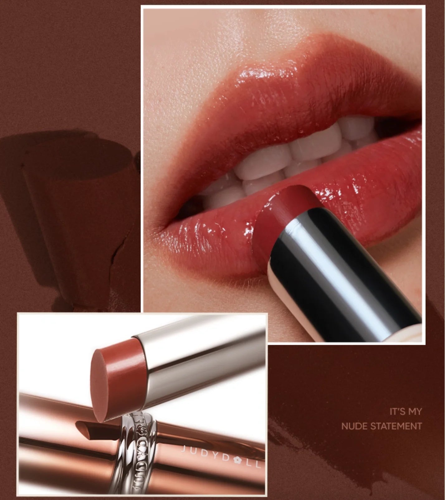 Judydoll Stay Shine Lipstick Nude Lip Glaze Nurturing Hydrating Zpaxo