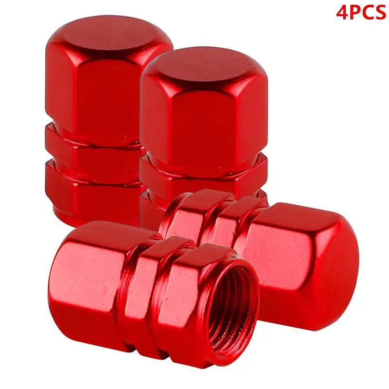 4-Pack Aluminum Tire Valve Stem Caps – Universal Car & Bike Fit Tire Valve Caps Zpaxo 4pcs 4