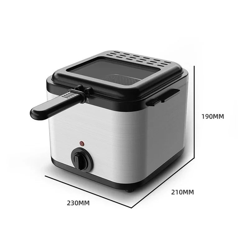 2.5L Electric deep fryers Oil Oven Stainless Steel Small Oil fryer chicken French Fries Frying Machine Heating Cooker deep fryer Zpaxo