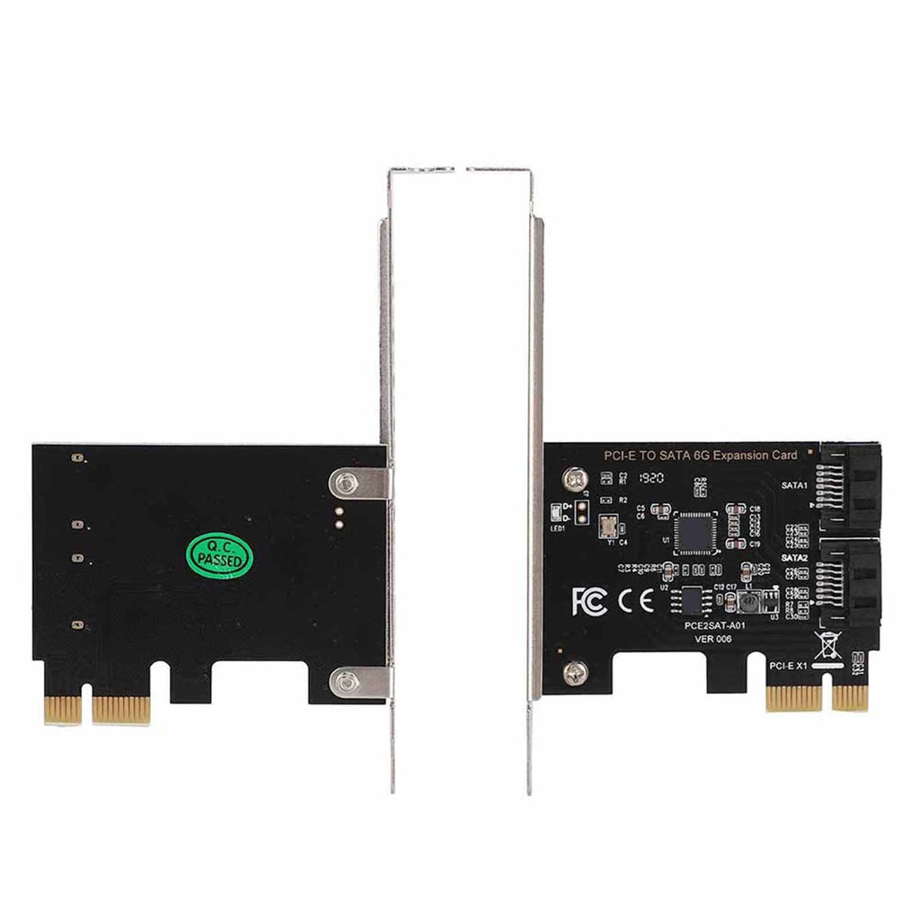 PCI‑E Cards PCI Express to SATA 3.0 2 Port SATA III 6Gbps Expansion Adapter Boards PCI‑Express Card Zpaxo
