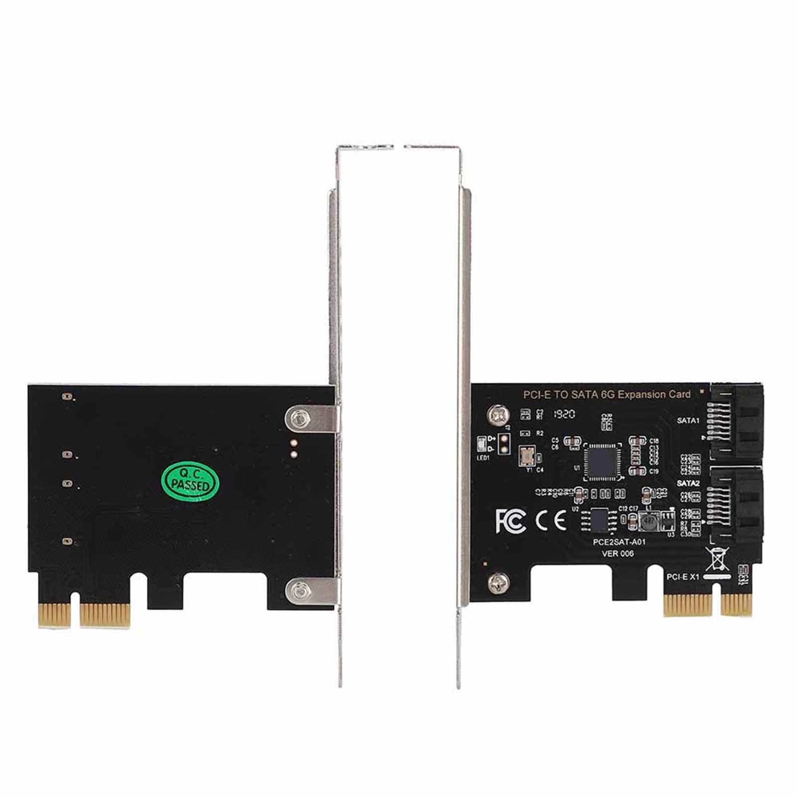 PCI‑E Cards PCI Express to SATA 3.0 2 Port SATA III 6Gbps Expansion Adapter Boards PCI‑Express Card Zpaxo