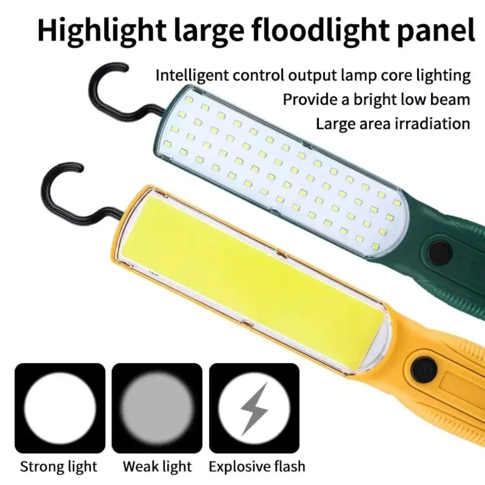 USB Rechargeable LED COB Torch Magnet Strong Handheld Floodlight Zpaxo