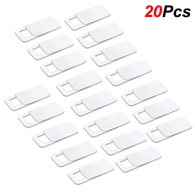 1/5/10/20PCS Webcam Cover Phone Lens Stickers for Apple iPhone Samsung Xiaomi Privacy Slider Camera Plastic Cover for Laptops PC Zpaxo 20pcs-White