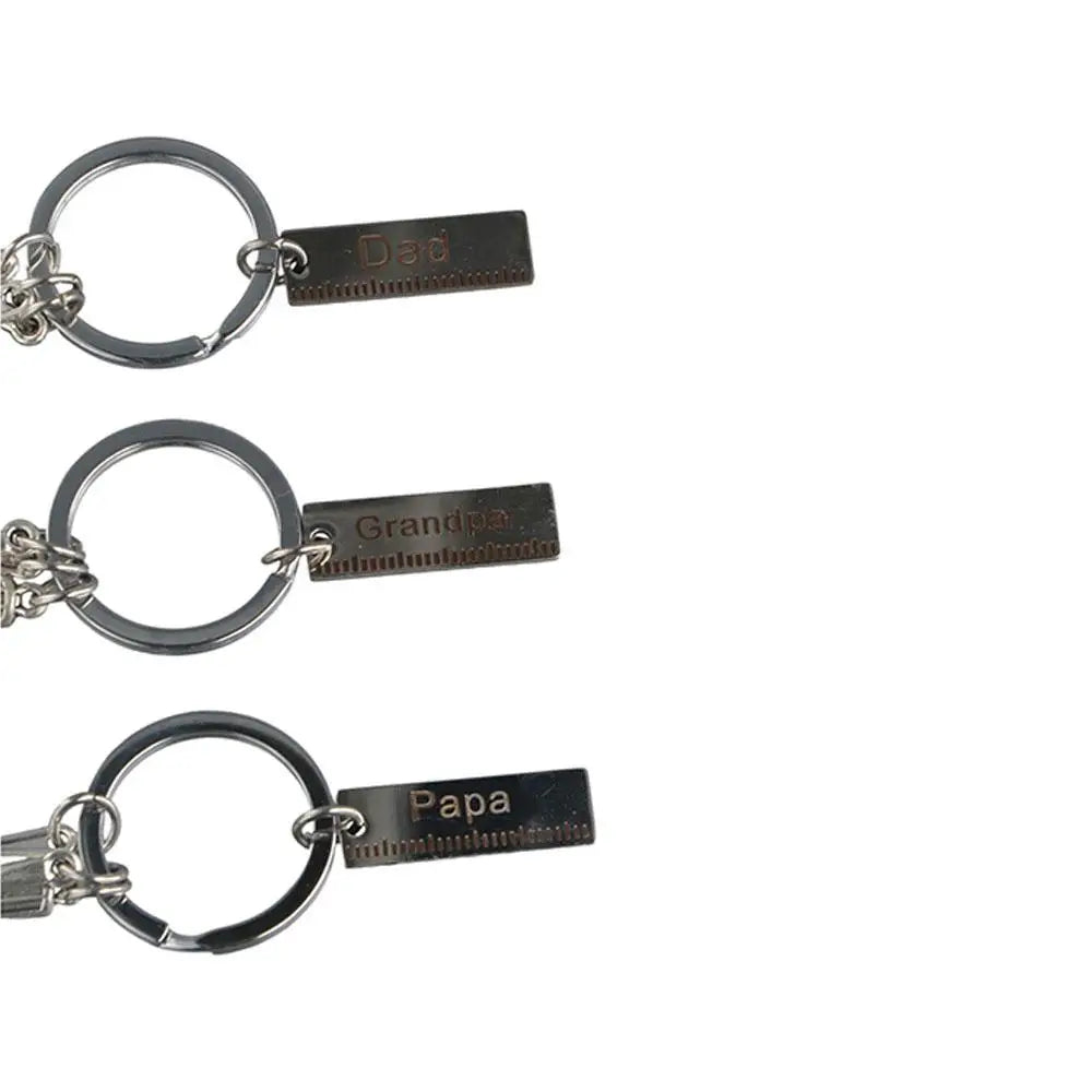 Dad Letters Dad Letters Keychains Hammer Wrench Dad Letters Keyring Papa DIY Jewelry Father's Day Pendant Tassel Hanging Pendant Zpaxo