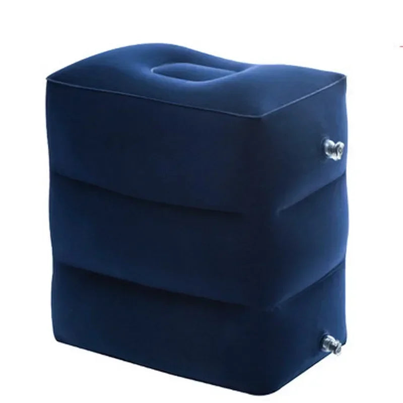 Inflatable Travel Footrest Pillow – Airplane, Car & Bus Inflatable Travel Footrest Zpaxo Blue